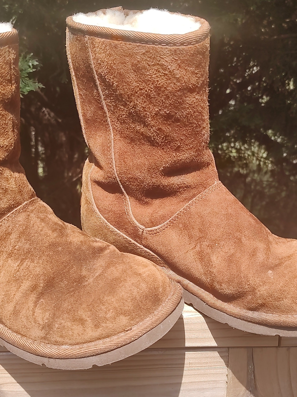 UGG Women's Knightsbridge Suede Chestnut Brown Side Zipper Winter Boots Sz 9